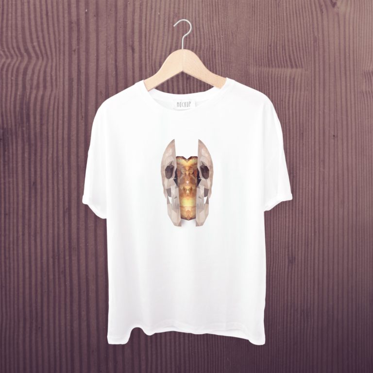 skull monkey mockup - t-shirt